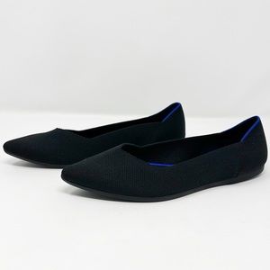 Rothy’s Women’s The Point Pointed Toe Flats in Black Size 8
